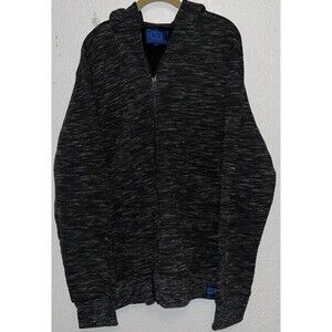 M&E Premium Collection Hooded Sweater Jacket Full Zip Heather Charcoal Men Sz XL